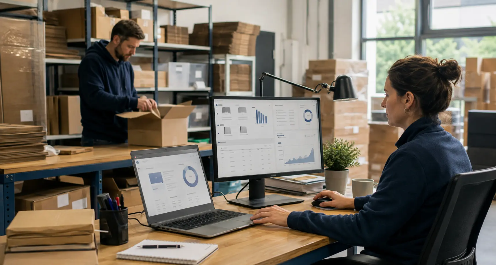 Commerce team monitors connected shop, order and inventory processes with Odoo
