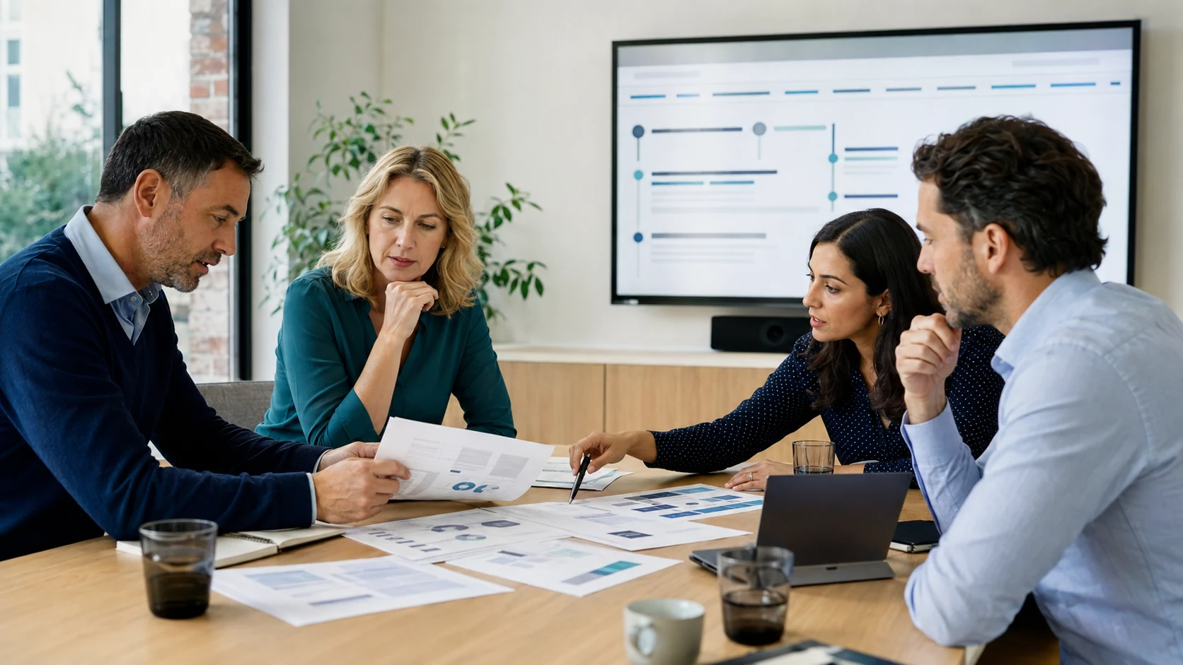 Management and Odoo consulting jointly compare an implementation plan